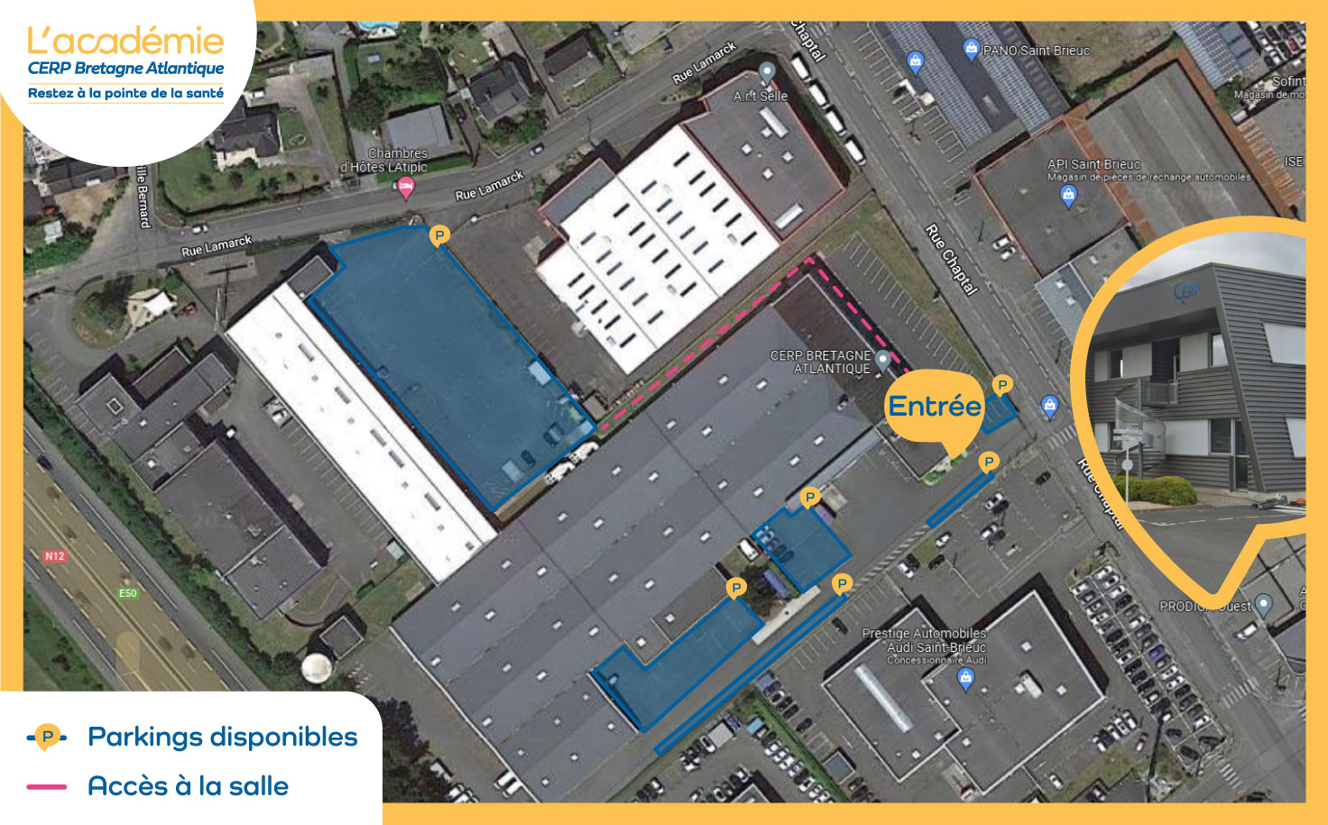 Plan d'accès de la salle de formation